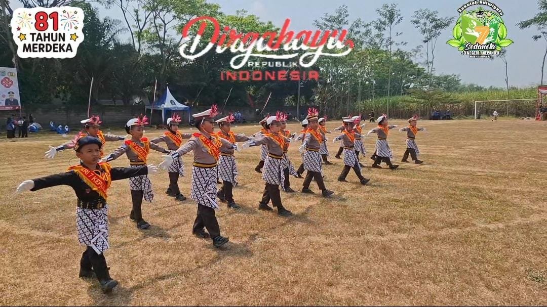 Polisi Cilik SD Negeri 7 Kepanjen Tampil Memukau di HUT RI ke-81 Kecamatan Kepanjen